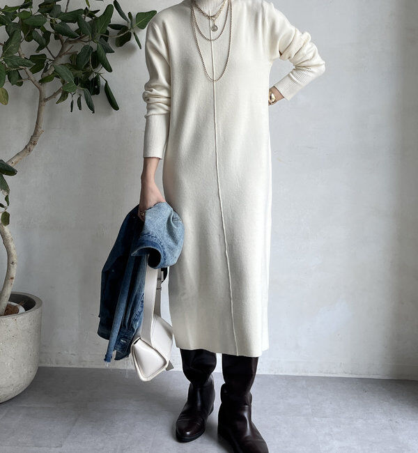  「【WEB限定】ケープアンサンブルニットワンピースセット」|スーツ|