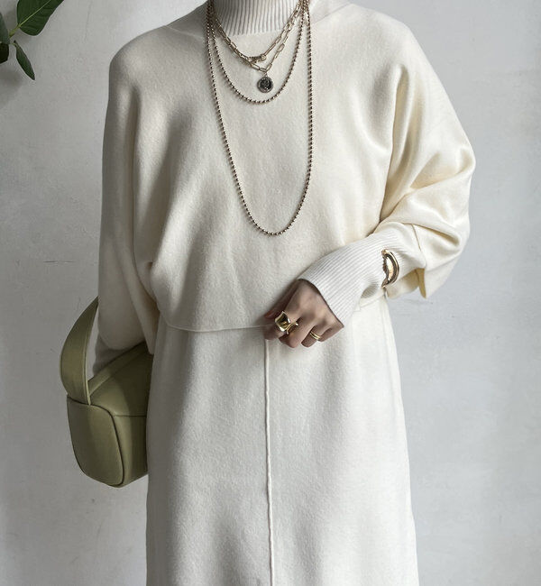  「【WEB限定】ケープアンサンブルニットワンピースセット」|スーツ|