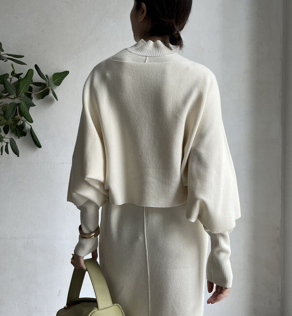  「【WEB限定】ケープアンサンブルニットワンピースセット」|スーツ|
