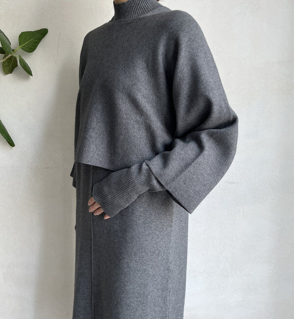  「【WEB限定】ケープアンサンブルニットワンピースセット」|スーツ|