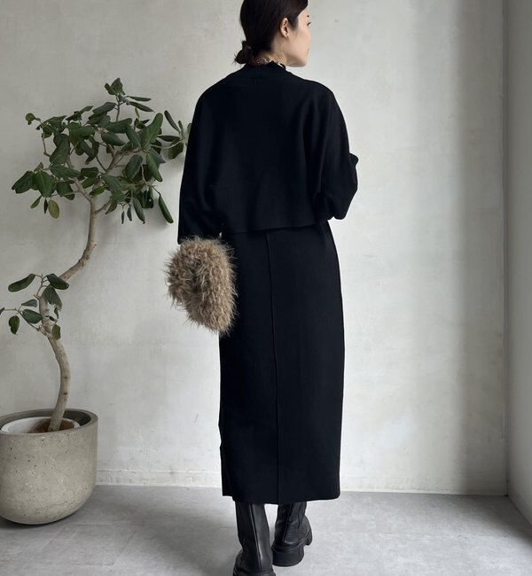  「【WEB限定】ケープアンサンブルニットワンピースセット」|スーツ|