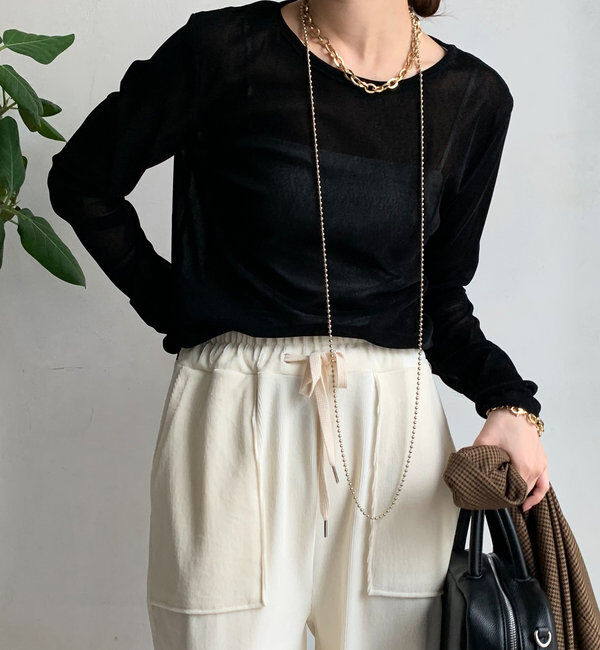  「フロッキーシアープルオーバー」|Tシャツ・カットソー|ブラック