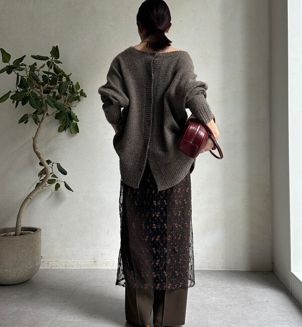  「チュール刺繍オーバースカート」|スカート|