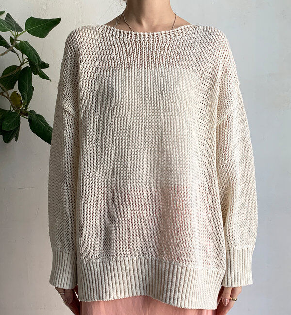  「コットンローゲージプルオーバー」|ニット・セーター|