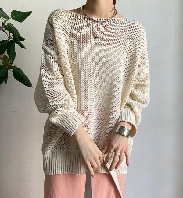  「コットンローゲージプルオーバー」|ニット・セーター|