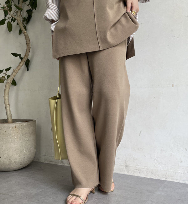  「【WEB限定】ロングニットベスト＋ニットパンツセット」|スーツ|