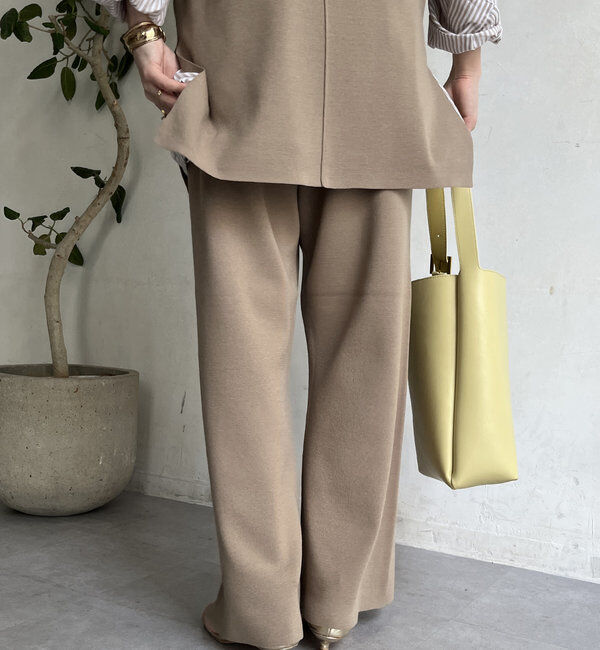  「【WEB限定】ロングニットベスト＋ニットパンツセット」|スーツ|