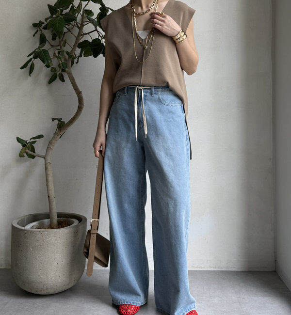  「【WEB限定】ロングニットベスト＋ニットパンツセット」|スーツ|