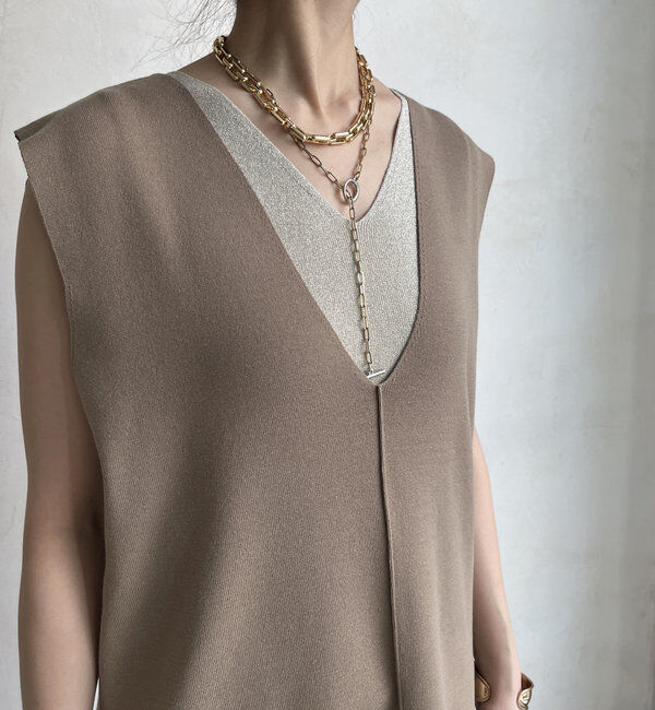  「【WEB限定】ロングニットベスト＋ニットパンツセット」|スーツ|