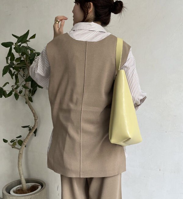  「【WEB限定】ロングニットベスト＋ニットパンツセット」|スーツ|