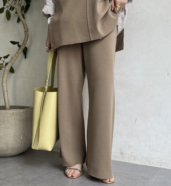  「【WEB限定】ロングニットベスト＋ニットパンツセット」|スーツ|