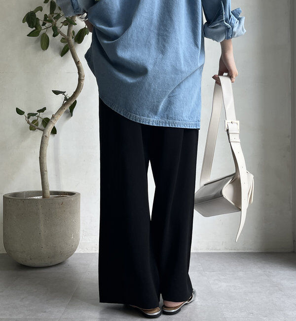  「【WEB限定】ロングニットベスト＋ニットパンツセット」|スーツ|