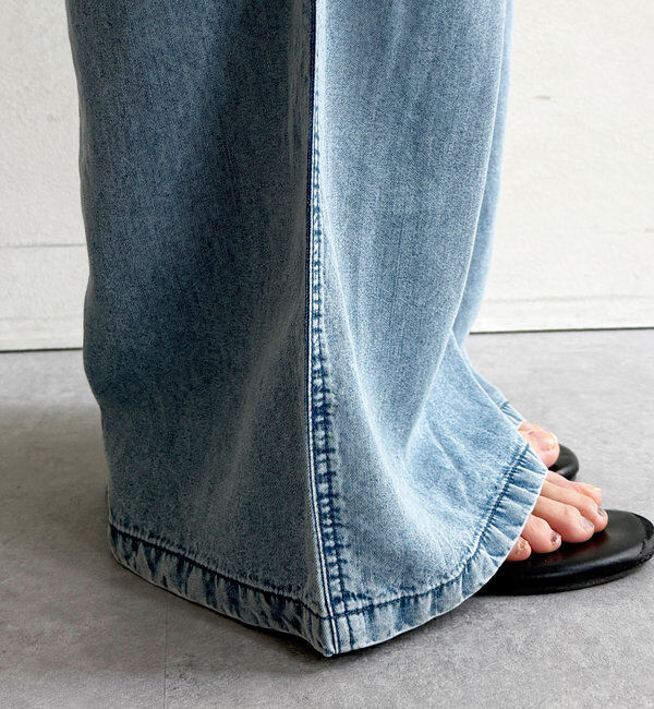  「【新色追加】リヨセルデニムオールインワン」|ワンピース|