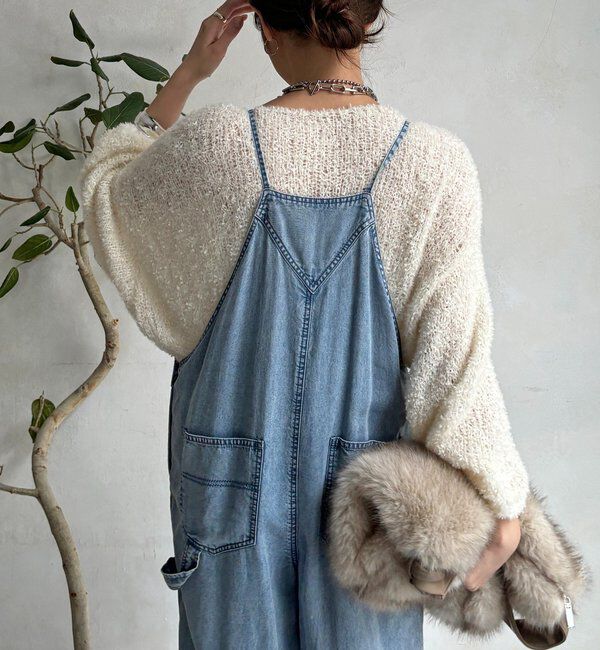  「【新色追加】リヨセルデニムオールインワン」|ワンピース|