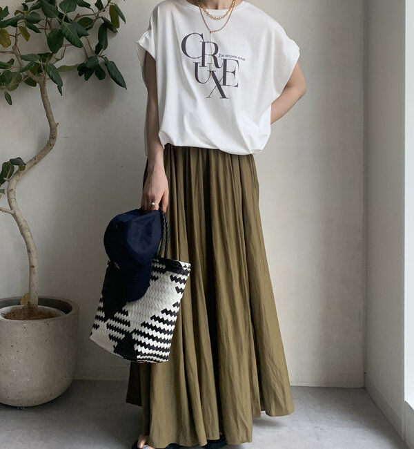  「【WEB限定】ドロストミックスロゴTEE」|Tシャツ・カットソー|