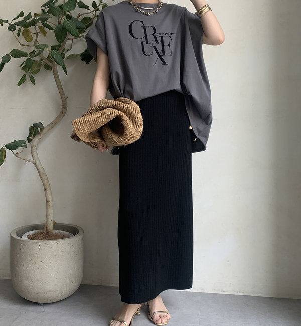  「【WEB限定】ドロストミックスロゴTEE」|Tシャツ・カットソー|