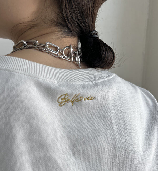  「バック刺繍半袖裏毛スウエット」|Tシャツ・カットソー|