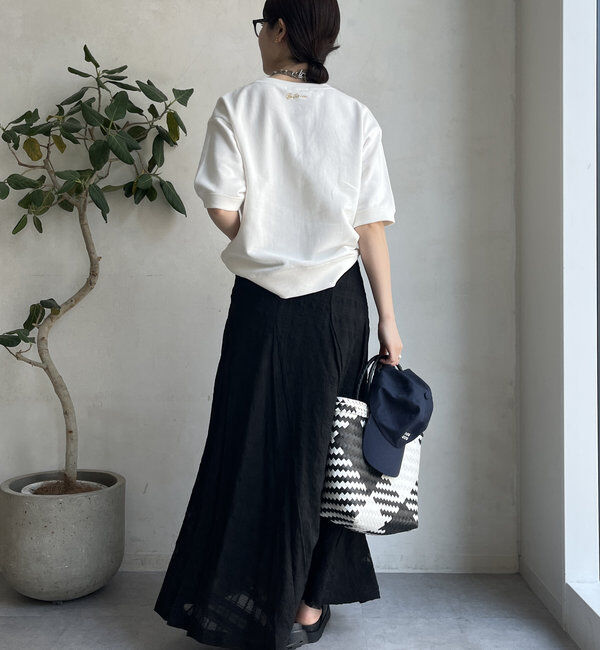  「バック刺繍半袖裏毛スウエット」|Tシャツ・カットソー|