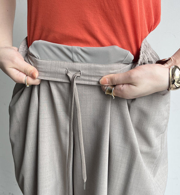  「【WEB限定】 ボリュームタックパンツ」|チノ|