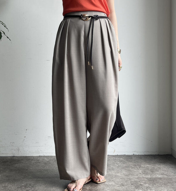  「【WEB限定】 ボリュームタックパンツ」|チノ|