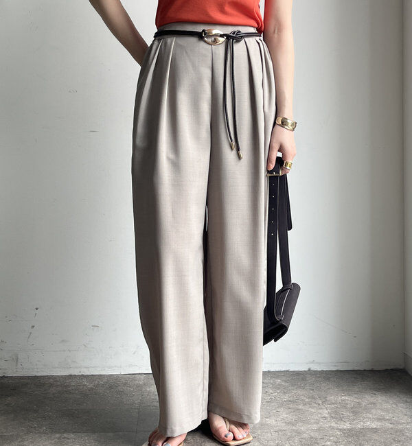  「【WEB限定】 ボリュームタックパンツ」|チノ|