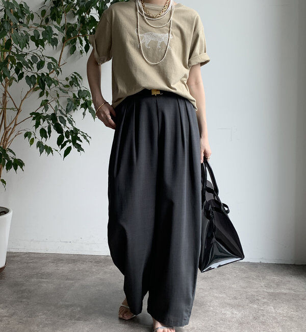  「【WEB限定】 ボリュームタックパンツ」|チノ|