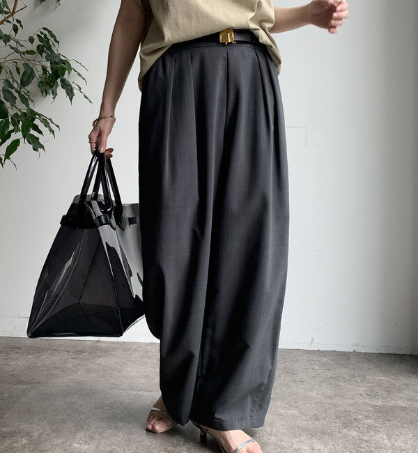  「【WEB限定】 ボリュームタックパンツ」|チノ|