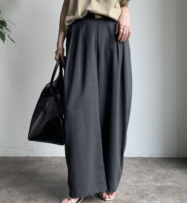  「【WEB限定】 ボリュームタックパンツ」|チノ|