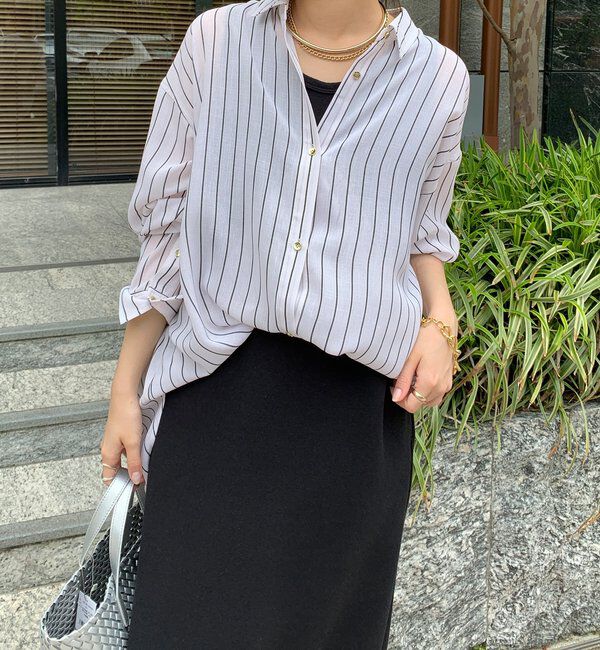  「2WAYシアーストライプシャツ」|シャツ・ブラウス|