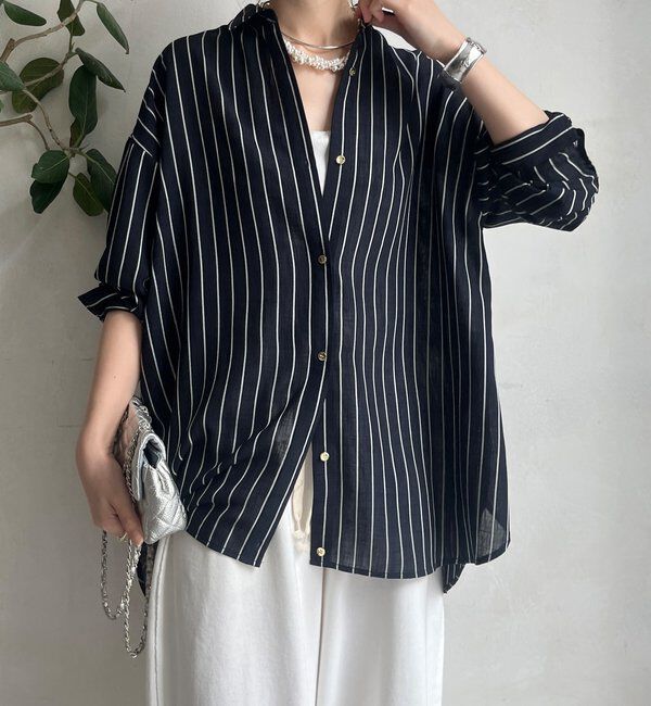  「2WAYシアーストライプシャツ」|シャツ・ブラウス|