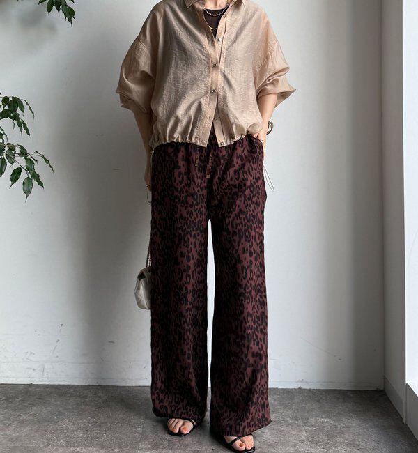  「レオパードイージーパンツ」|チノ|