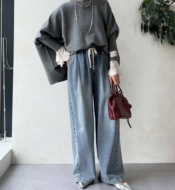  「【WEB限定】ポンチョニット」|ニット・セーター|