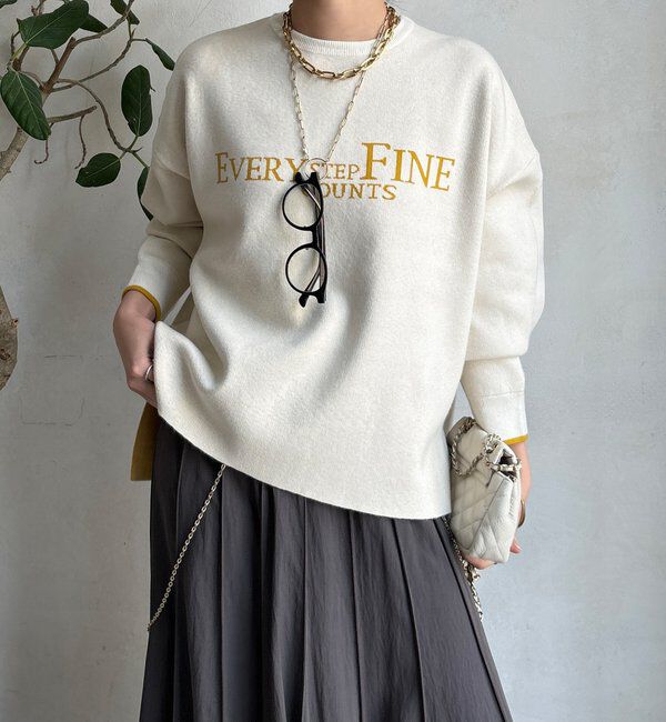  「【WEB限定】ダブルジャガードロゴニット」|ニット・セーター|