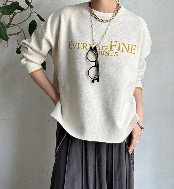  「【WEB限定】ダブルジャガードロゴニット」|ニット・セーター|