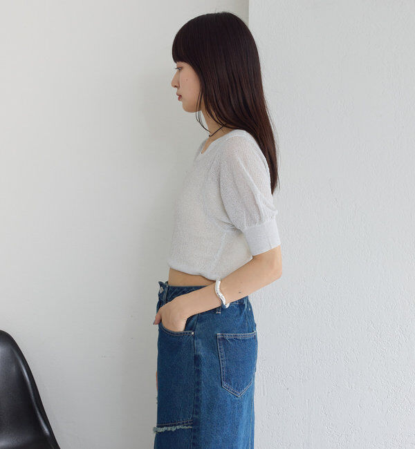  「*【新色追加/4色展開】ラメシアーニットプルオーバー」|カーディガン|