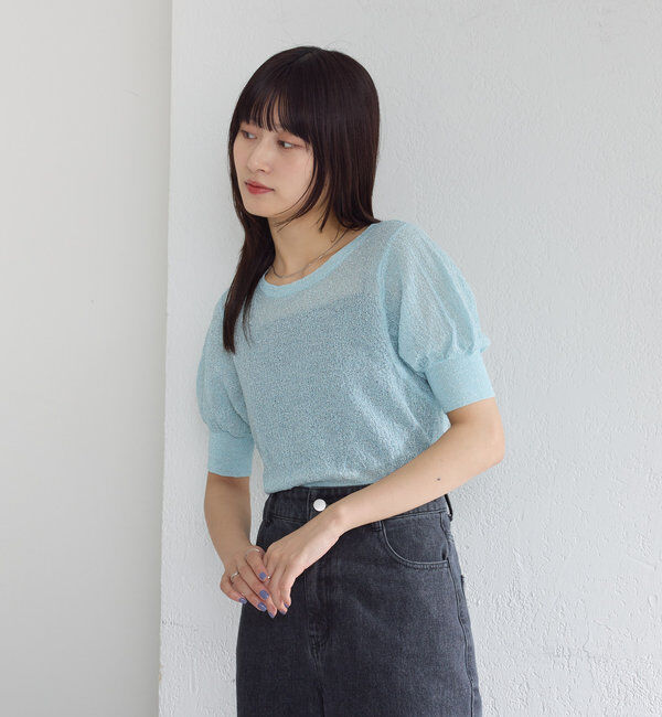  「*【新色追加/4色展開】ラメシアーニットプルオーバー」|カーディガン|