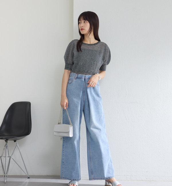  「*【新色追加/4色展開】ラメシアーニットプルオーバー」|カーディガン|