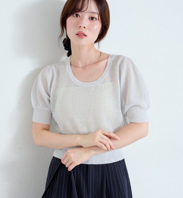  「*【新色追加/4色展開】ラメシアーニットプルオーバー」|カーディガン|