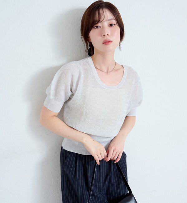  「*【新色追加/4色展開】ラメシアーニットプルオーバー」|カーディガン|