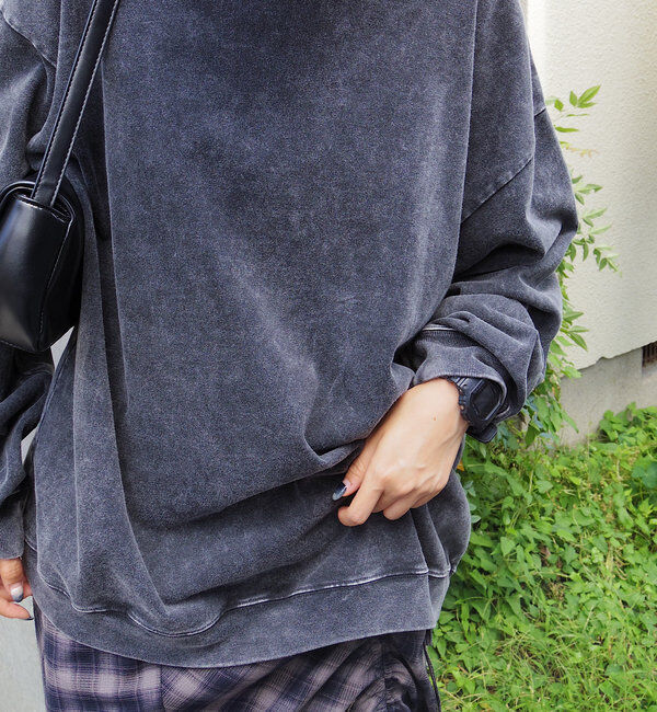  「【WHIMSIC】アシッドウォッシュドカットソープルオーバー」|Tシャツ・カットソー|