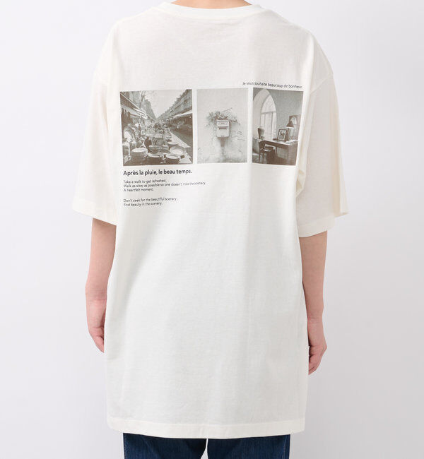  「《長めの着丈でアレンジ楽しめる♪》オーバーバックプリントTEE」|Tシャツ・カットソー|