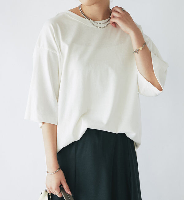  「《長めの着丈でアレンジ楽しめる♪》オーバーバックプリントTEE」|Tシャツ・カットソー|