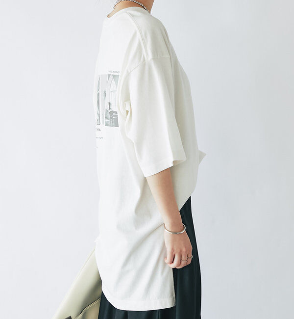  「《長めの着丈でアレンジ楽しめる♪》オーバーバックプリントTEE」|Tシャツ・カットソー|