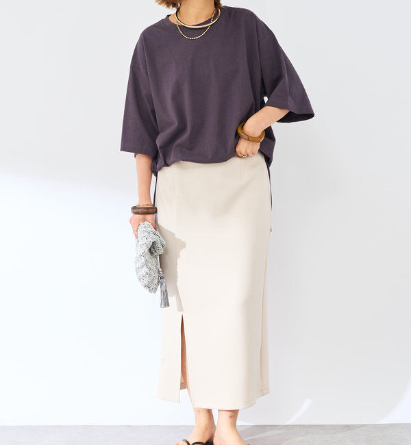  「《長めの着丈でアレンジ楽しめる♪》オーバーバックプリントTEE」|Tシャツ・カットソー|