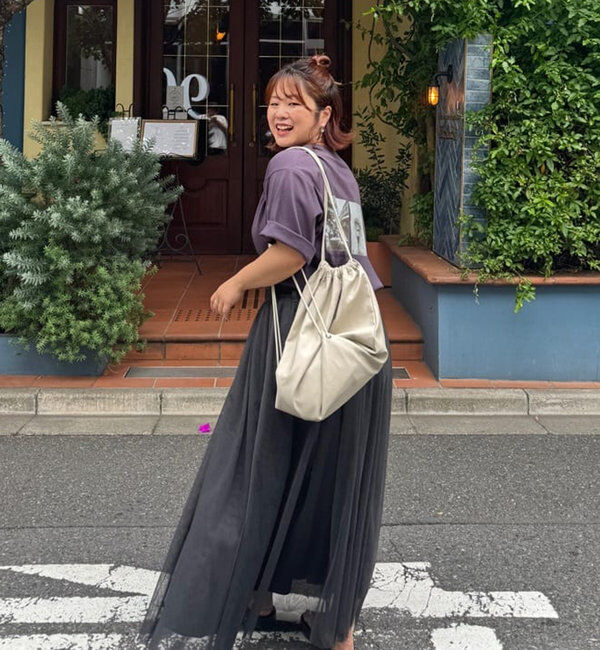  「《長めの着丈でアレンジ楽しめる♪》オーバーバックプリントTEE」|Tシャツ・カットソー|