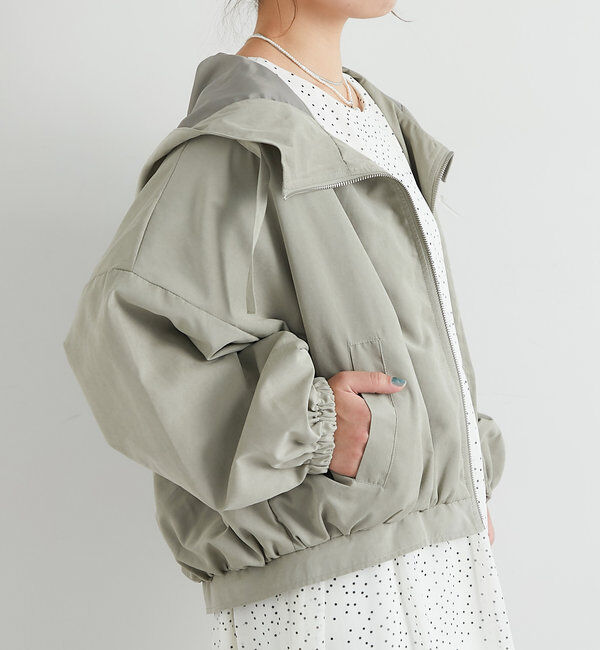  「フード付きショートマンパ」|その他|カーキ