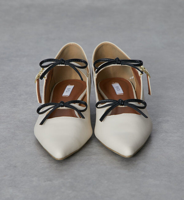  「【EVOL(イーボル)】リボンパンプス」|その他|