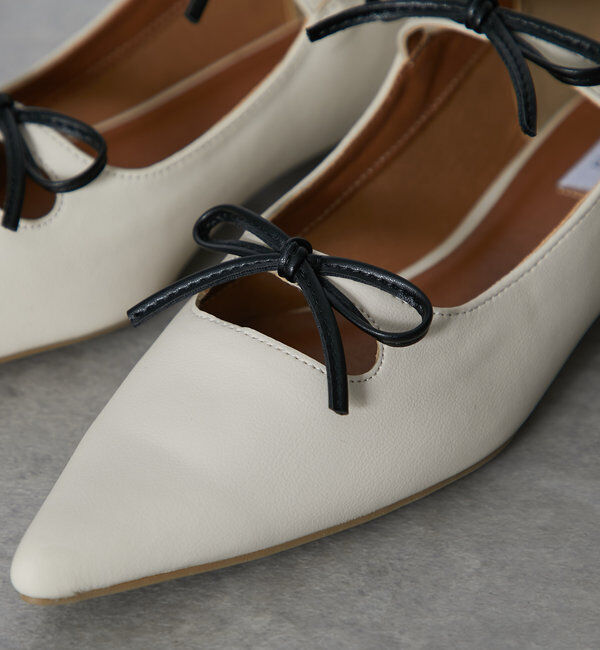  「【EVOL(イーボル)】リボンパンプス」|その他|