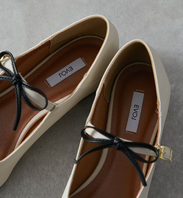  「【EVOL(イーボル)】リボンパンプス」|その他|