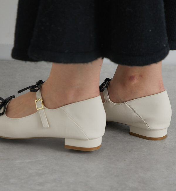  「【EVOL(イーボル)】リボンパンプス」|その他|